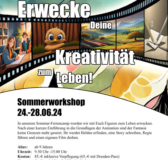 Workshop Animation im Sommerferien-Camp von Kolibri e.V.