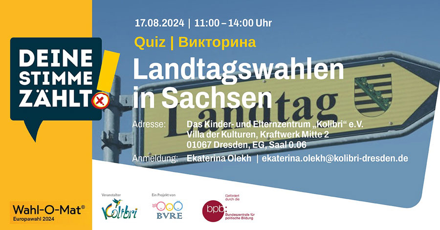 Landtagswahlen in Sachsen 2024: Quiz am 17.08.2024